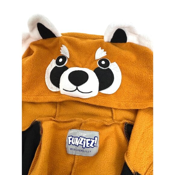 Funziez Men's Halloween Costume Red Panda/Raccoon L Black Orange by Silver Lilly - Picture 1 of 11